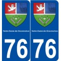 76 Notre-Dame-de-Gravenchon blason autocollant plaque stickers ville