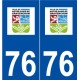 76 Notre-Dame-de-Gravenchon logo autocollant plaque stickers ville