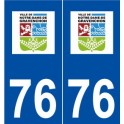 76 Notre-Dame-de-Gravenchon logo autocollant plaque stickers ville