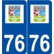76 Notre-Dame-de-Gravenchon logo autocollant plaque stickers ville