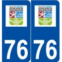 76 Notre-Dame-de-Gravenchon logo autocollant plaque stickers ville