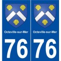 76 Octeville-sur-Mer blason autocollant plaque stickers ville