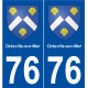 76 Octeville-sur-Mer blason autocollant plaque stickers ville