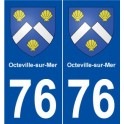 76 Octeville-sur-Mer blason autocollant plaque stickers ville