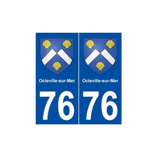 76 Octeville-sur-Mer blason autocollant plaque stickers ville