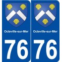 76 Octeville-sur-Mer blason autocollant plaque stickers ville