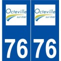 76 Octeville-sur-Mer logo autocollant plaque stickers ville