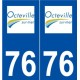 76 Octeville-sur-Mer logo autocollant plaque stickers ville