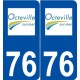 76 Octeville-sur-Mer logo autocollant plaque stickers ville