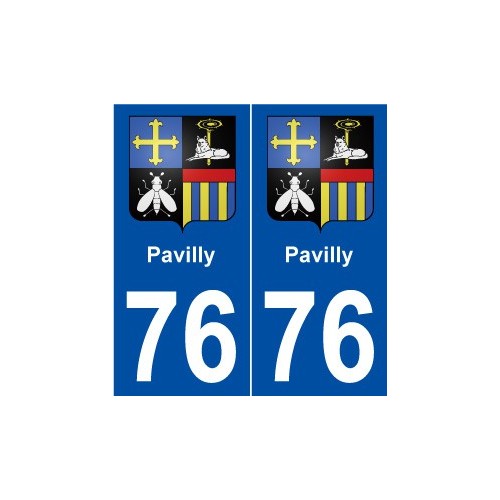 76 Pavilly blason autocollant plaque stickers ville