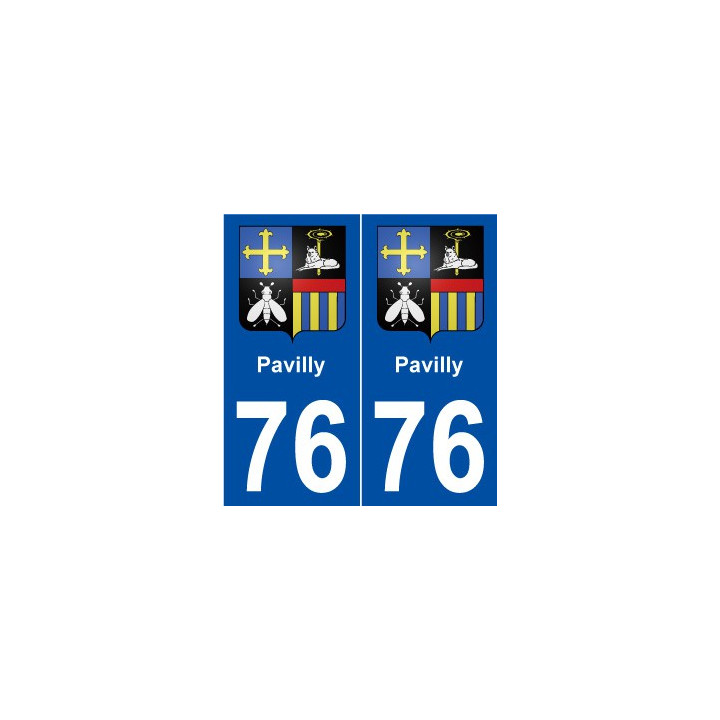 76 Pavilly blason autocollant plaque stickers ville