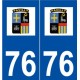 76 Pavilly logo autocollant plaque stickers ville