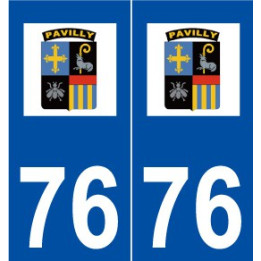 76 Pavilly logo autocollant plaque stickers ville
