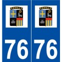 76 Pavilly logo autocollant plaque stickers ville