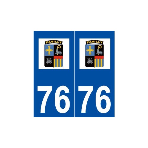 76 Pavilly logo autocollant plaque stickers ville
