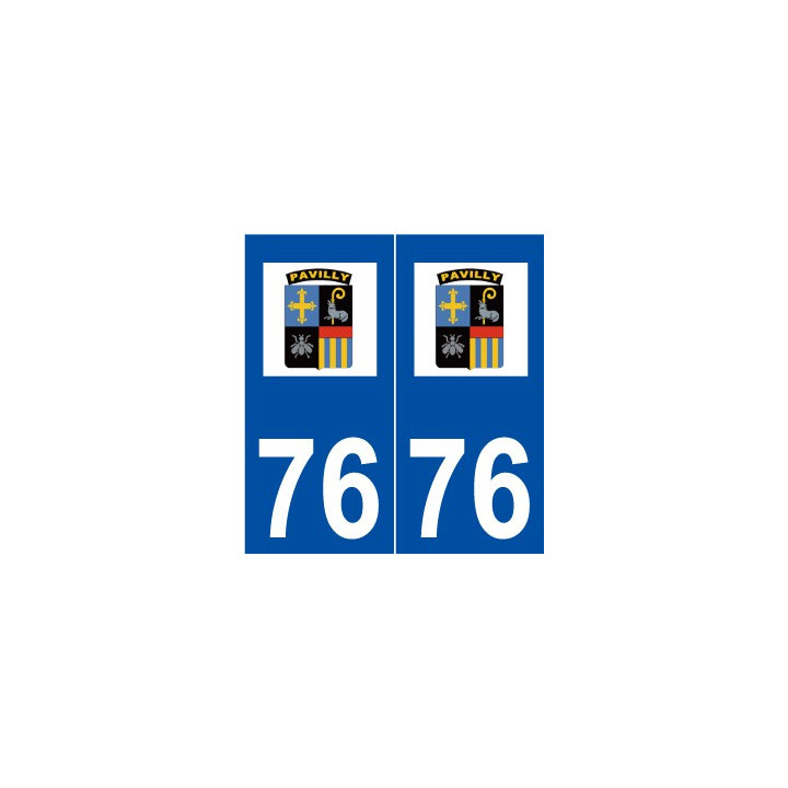 76 Pavilly logo autocollant plaque stickers ville