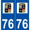 76 Pavilly logo autocollant plaque stickers ville