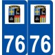 76 Pavilly logo autocollant plaque stickers ville