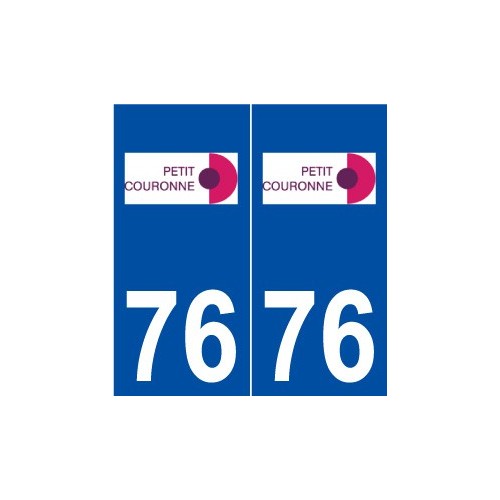 76 Petit-Couronne logo autocollant plaque stickers ville