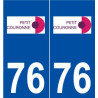 76 Petit-Couronne logo autocollant plaque stickers ville
