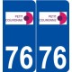76 Petit-Couronne logo autocollant plaque stickers ville