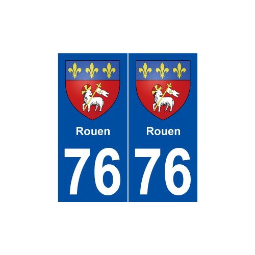 76 Rouen blason autocollant plaque stickers ville