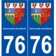 76 Saint-Aubin-lès-Elbeuf blason autocollant plaque stickers ville