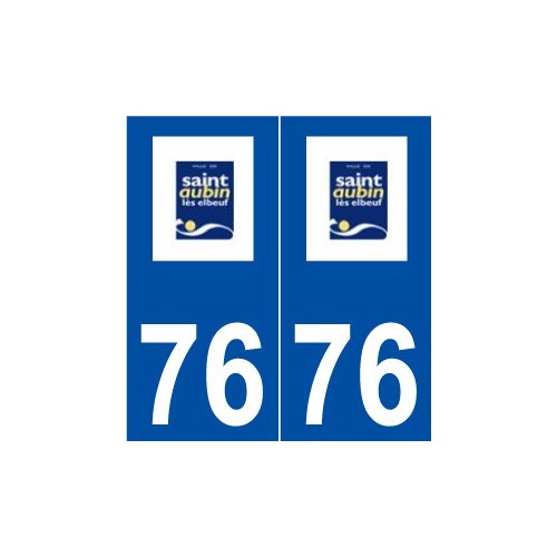 76 Saint-Aubin-lès-Elbeuf logo autocollant plaque stickers ville