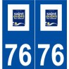 76 Saint-Aubin-lès-Elbeuf logo autocollant plaque stickers ville