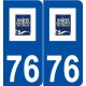 76 Saint-Aubin-lès-Elbeuf logo autocollant plaque stickers ville