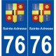 76 Sainte-Adresse blason autocollant plaque stickers ville