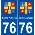 76 Sainte-adresse stemma adesivo piastra adesivi città
