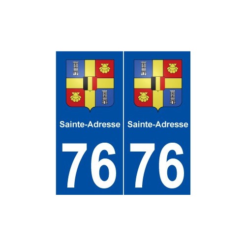 76 Sainte-Adresse blason autocollant plaque stickers ville