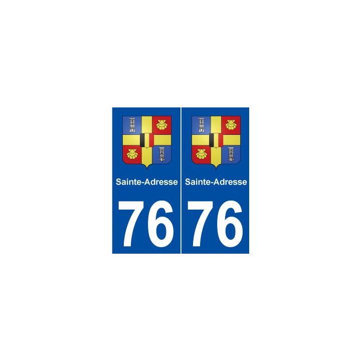 76 Sainte-Adresse blason autocollant plaque stickers ville