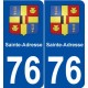 76 Sainte-Adresse blason autocollant plaque stickers ville