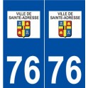 76 Sainte-Adresse logo autocollant plaque stickers ville