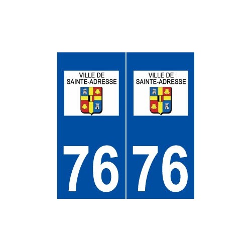 76 Sainte-Adresse logo autocollant plaque stickers ville