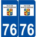 76 Sainte-Adresse logo autocollant plaque stickers ville
