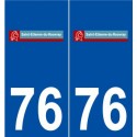 76 Saint-étienne-du-Rouvray logo autocollant plaque stickers ville