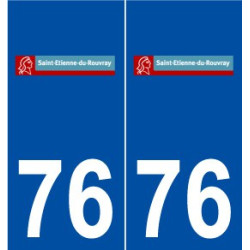 76 Saint-étienne-du-Rouvray logo autocollant plaque stickers ville