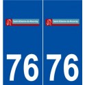 76 Saint-étienne-du-Rouvray logo autocollant plaque stickers ville