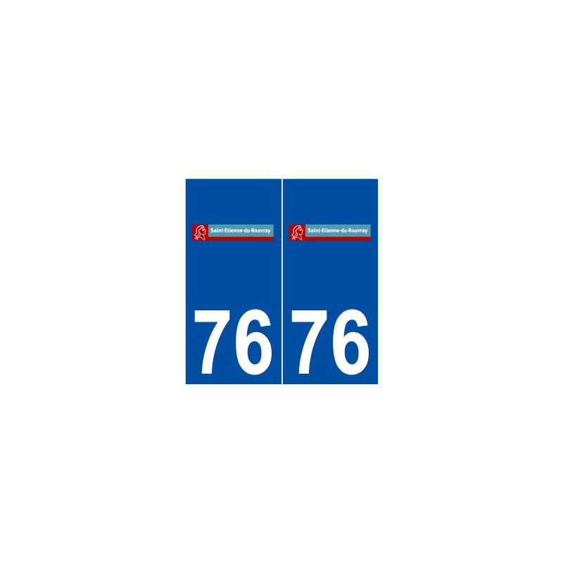76 Saint-étienne-du-Rouvray logo autocollant plaque stickers ville