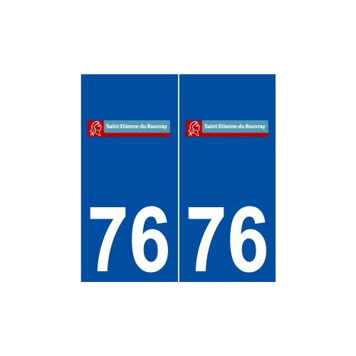 76 Saint-étienne-du-Rouvray logo autocollant plaque stickers ville