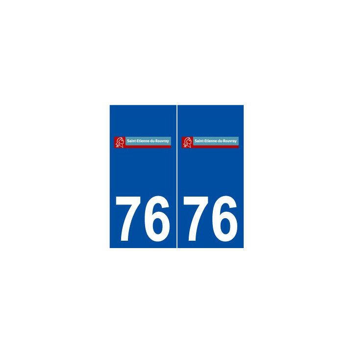 76 Saint-étienne-du-Rouvray logo autocollant plaque stickers ville