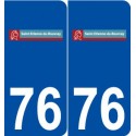 76 Saint-étienne-du-Rouvray logo autocollant plaque stickers ville