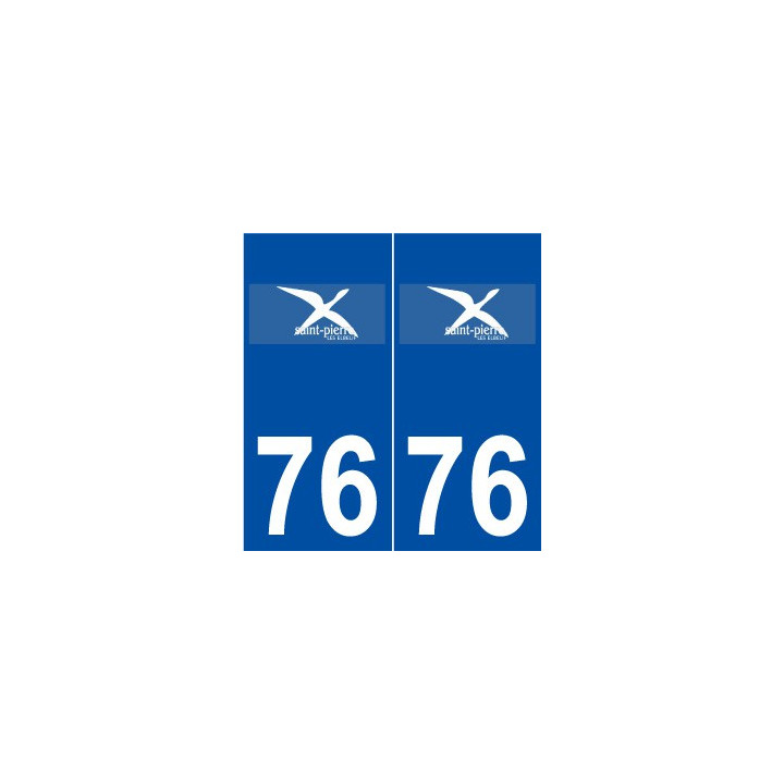 76 Saint-Pierre-lès-Elbeuf logo autocollant plaque stickers ville