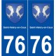 76 Saint-Valery-en-Caux blason autocollant plaque stickers ville