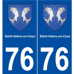 76 Saint-Valery-en-Caux blason autocollant plaque stickers ville