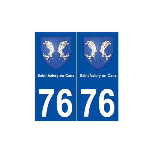 76 Saint-Valery-en-Caux blason autocollant plaque stickers ville