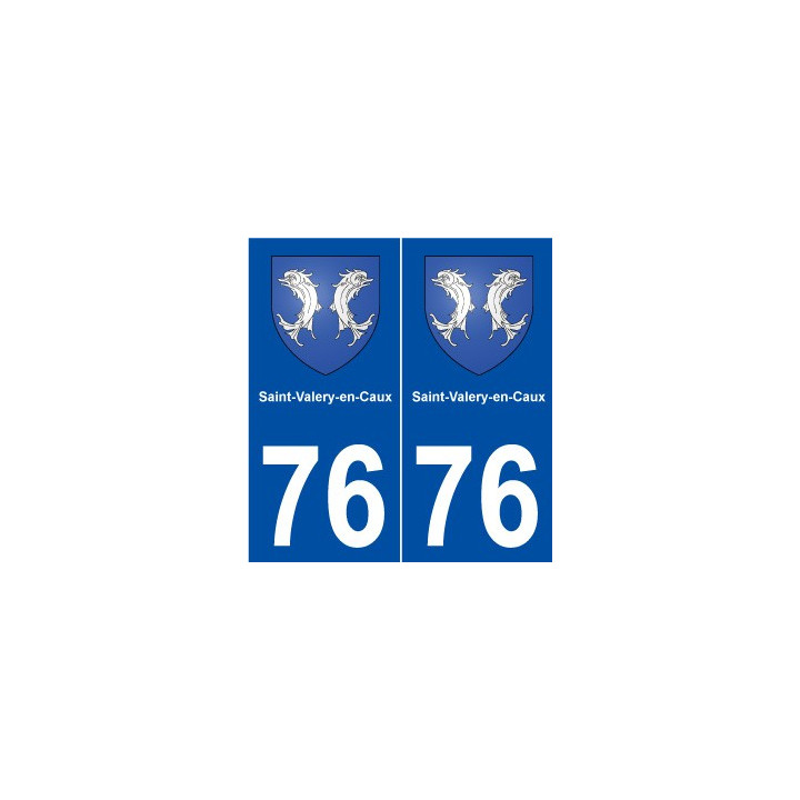 76 Saint-Valery-en-Caux blason autocollant plaque stickers ville